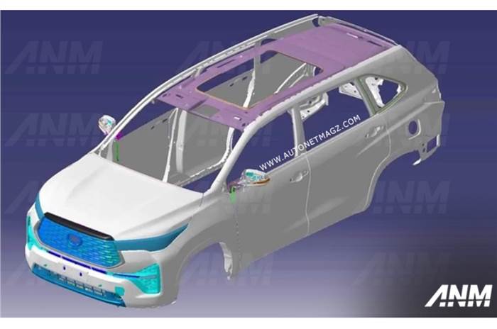 Toyota Innova Hycross 3D rendering leaked 